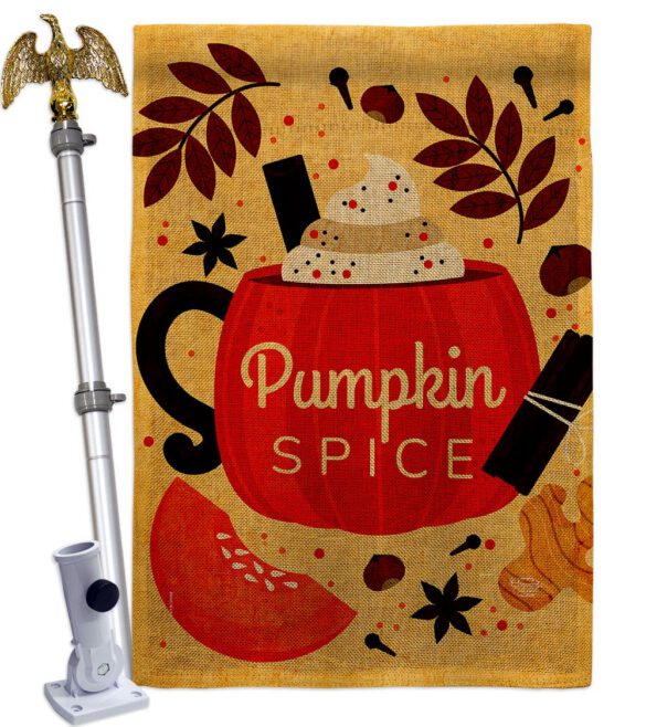 Fall Drinks - Harvest & Autumn Fall Vertical Impressions Decorative Flags HG192659 Made In USA - Image 23