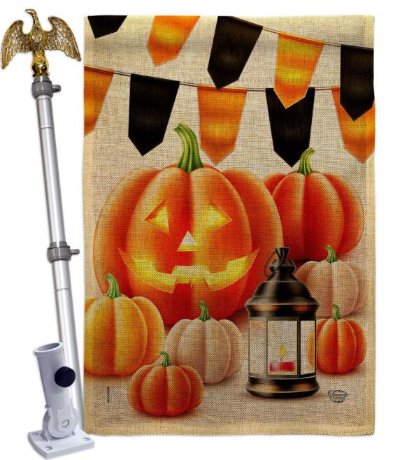 Halloween Lantern - Harvest & Autumn Fall Vertical Impressions Decorative Flags HG192680 Made In USA - Image 23