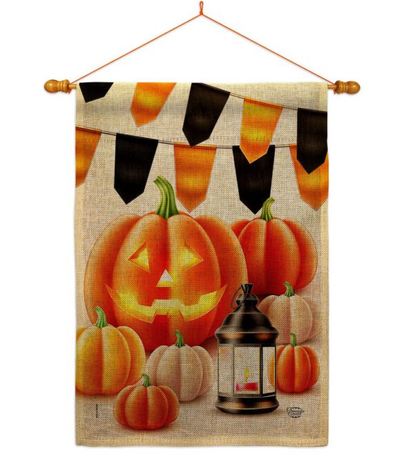 Halloween Lantern - Harvest & Autumn Fall Vertical Impressions Decorative Flags HG192680 Made In USA - Image 24