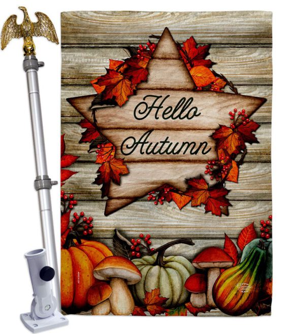 Autumn Farmhouse - Harvest & Autumn Fall Vertical Impressions Decorative Flags HG192704 Made In USA - Image 12