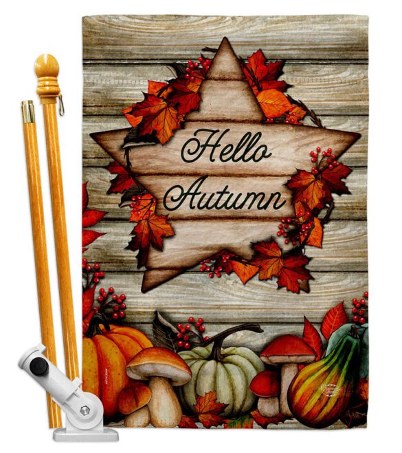 Autumn Farmhouse - Harvest & Autumn Fall Vertical Impressions Decorative Flags HG192704 Made In USA - Image 6