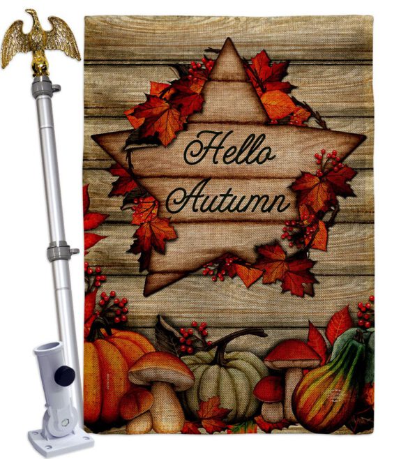 Autumn Farmhouse - Harvest & Autumn Fall Vertical Impressions Decorative Flags HG192704 Made In USA - Image 24