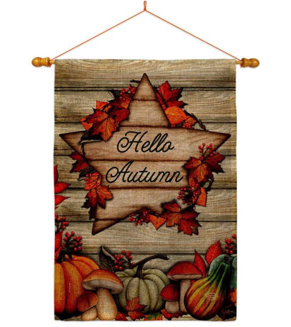 Autumn Farmhouse - Harvest & Autumn Fall Vertical Impressions Decorative Flags HG192704 Made In USA - Image 25