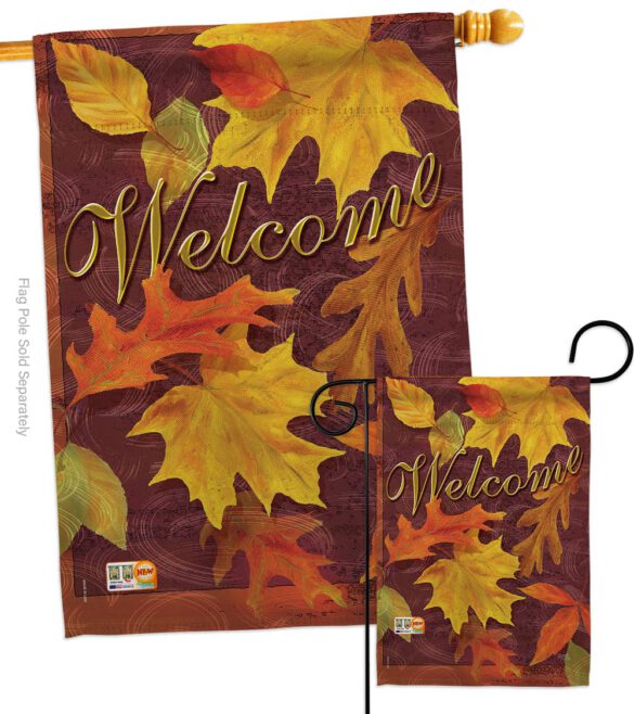 Fall Leaves - Harvest & Autumn Fall Vertical Impressions Decorative Flags HG113047 Made In USA - Image 3