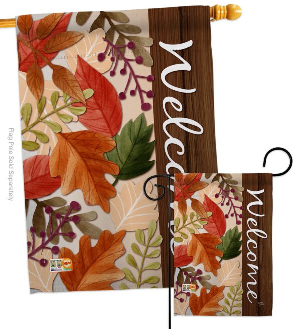 Autumn Leaves - Harvest & Autumn Fall Vertical Impressions Decorative Flags HG113082 Made In USA - Image 4