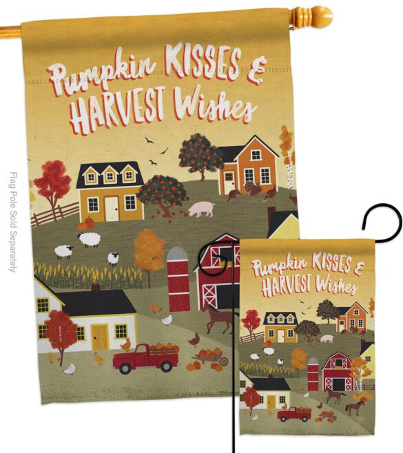 Harvest Village - Harvest & Autumn Fall Vertical Impressions Decorative Flags HG113098 Made In USA - Image 3