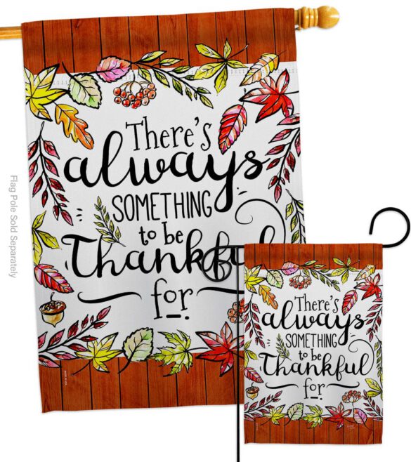 Always Something Thankful - Harvest & Autumn Fall Vertical Impressions Decorative Flags HG113112 Made In USA - Image 4