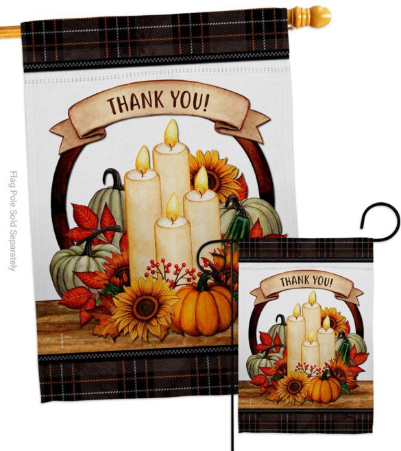 Autumn Candles - Harvest & Autumn Fall Vertical Impressions Decorative Flags HG113114 Made In USA - Image 4