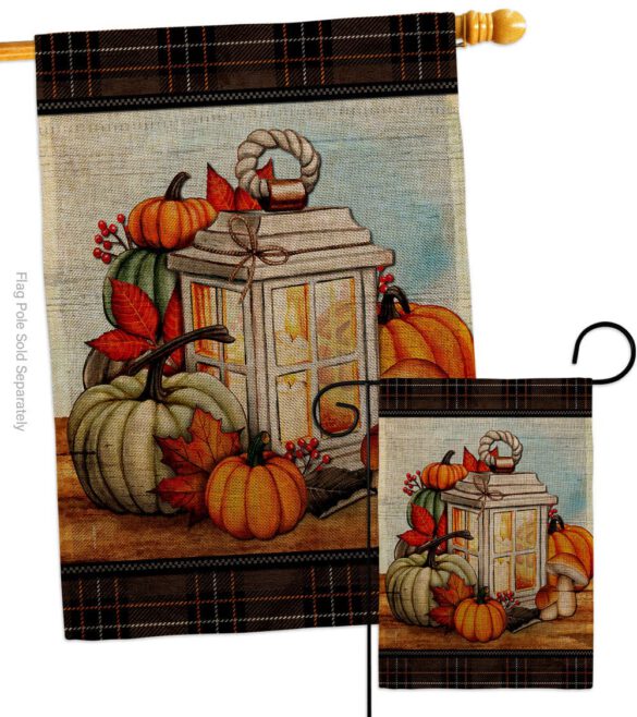 Fall Lantern - Harvest & Autumn Fall Vertical Impressions Decorative Flags HG113115 Made In USA - Image 15
