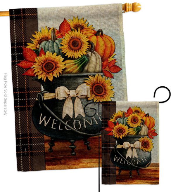 Autumn Fresh Pot - Harvest & Autumn Fall Vertical Impressions Decorative Flags HG113118 Made In USA - Image 16