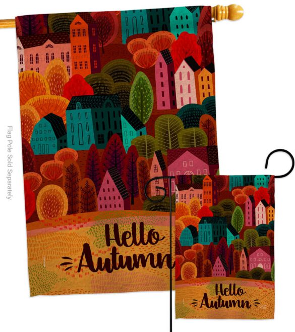 Autumn Calling - Harvest & Autumn Fall Vertical Impressions Decorative Flags HG130288 Made In USA - Image 4
