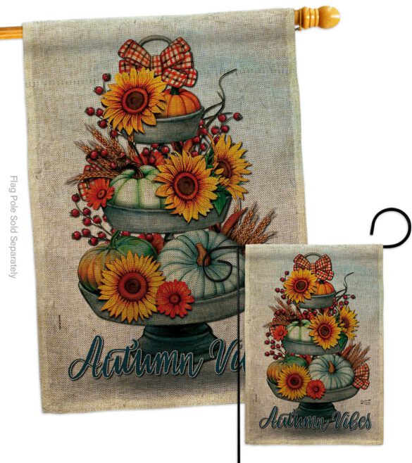 Autumn Vibes - Harvest Autumn Fall Vertical Impressions Decorative Flags HG130418 Made In USA - Image 25