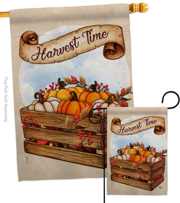 Harvest Time - Harvest & Autumn Fall Vertical Impressions Decorative Flags HG192299 Made In USA - Image 3