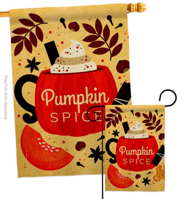 Fall Drinks - Harvest & Autumn Fall Vertical Impressions Decorative Flags HG192659 Made In USA - Image 3