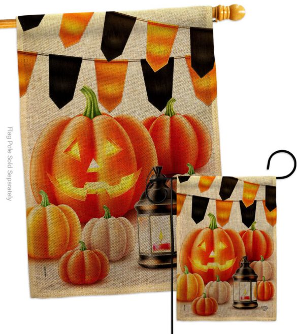 Halloween Lantern - Harvest & Autumn Fall Vertical Impressions Decorative Flags HG192680 Made In USA - Image 15