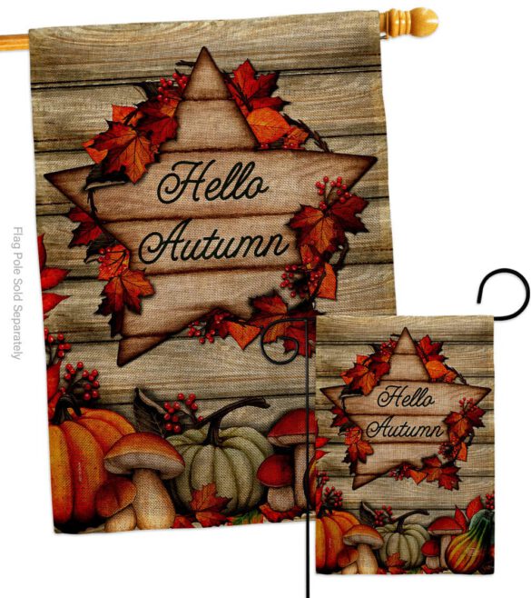 Autumn Farmhouse - Harvest & Autumn Fall Vertical Impressions Decorative Flags HG192704 Made In USA - Image 16