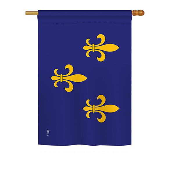 Fleur De Lis - Historic Americana Vertical Impressions Decorative Flags HG140712 Printed In USA - Image 2