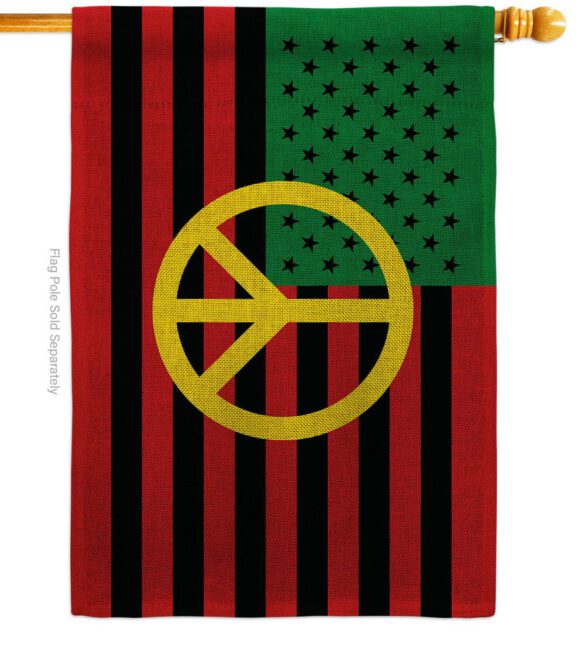 African American Peace - Historic Americana Vertical Impressions Decorative Flags HG140728 Made In USA - Image 22