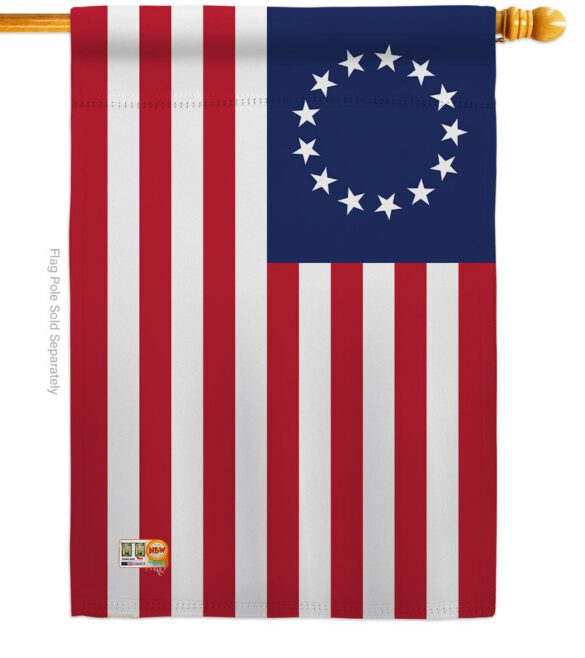 Betsy Ross Americana Historic Impressions Decorative Vertical Flag - Image 2