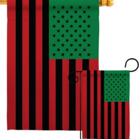 African American - Historic Americana Vertical Impressions Decorative Flags HG140726 Made In USA