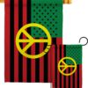 African American Peace - Historic Americana Vertical Impressions Decorative Flags HG140728 Made In USA