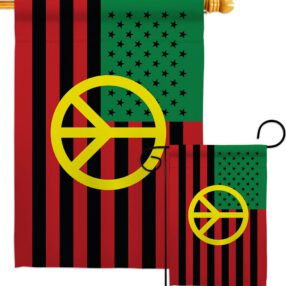 African American Peace - Historic Americana Vertical Impressions Decorative Flags HG140728 Made In USA