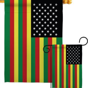 Alternative African American - Historic Americana Vertical Impressions Decorative Flags HG140729 Made In USA