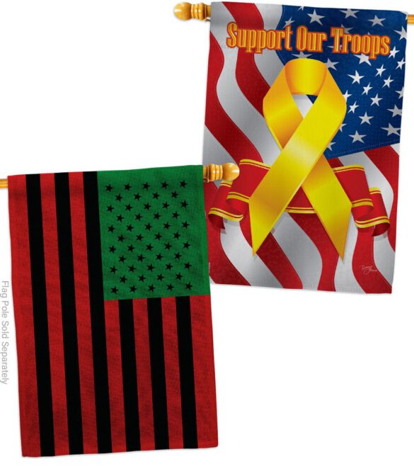 African American - Historic Americana Vertical Impressions Decorative Flags HG140726 Made In USA - Image 34