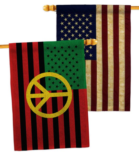 African American Peace - Historic Americana Vertical Impressions Decorative Flags HG140728 Made In USA - Image 28