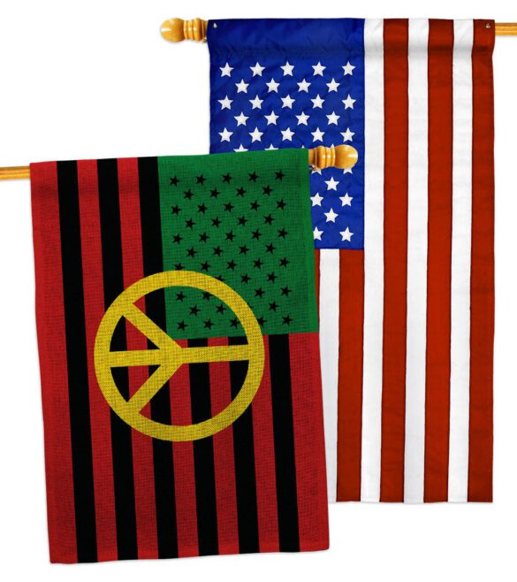 African American Peace - Historic Americana Vertical Impressions Decorative Flags HG140728 Made In USA - Image 30