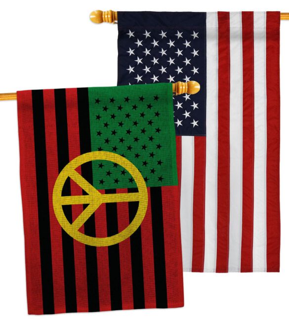 African American Peace - Historic Americana Vertical Impressions Decorative Flags HG140728 Made In USA - Image 35