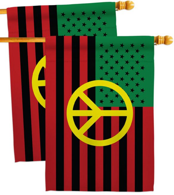 African American Peace - Historic Americana Vertical Impressions Decorative Flags HG140728 Made In USA - Image 13