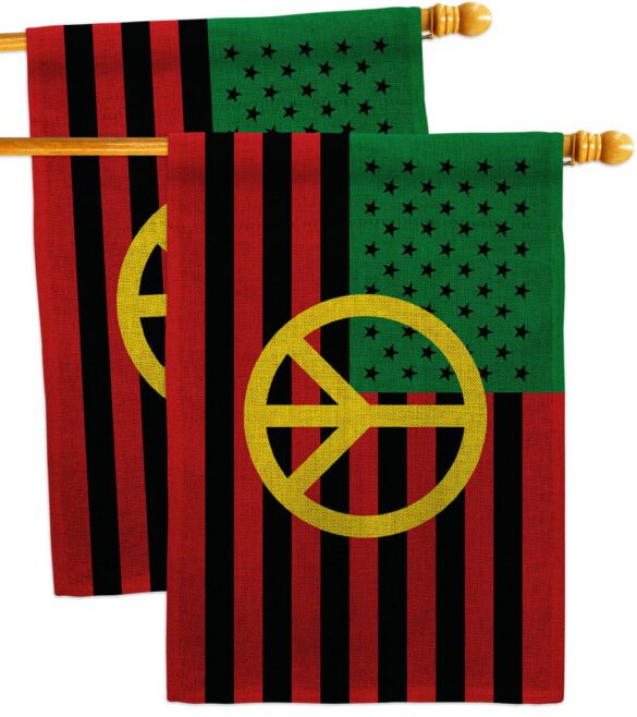 African American Peace - Historic Americana Vertical Impressions Decorative Flags HG140728 Made In USA - Image 32