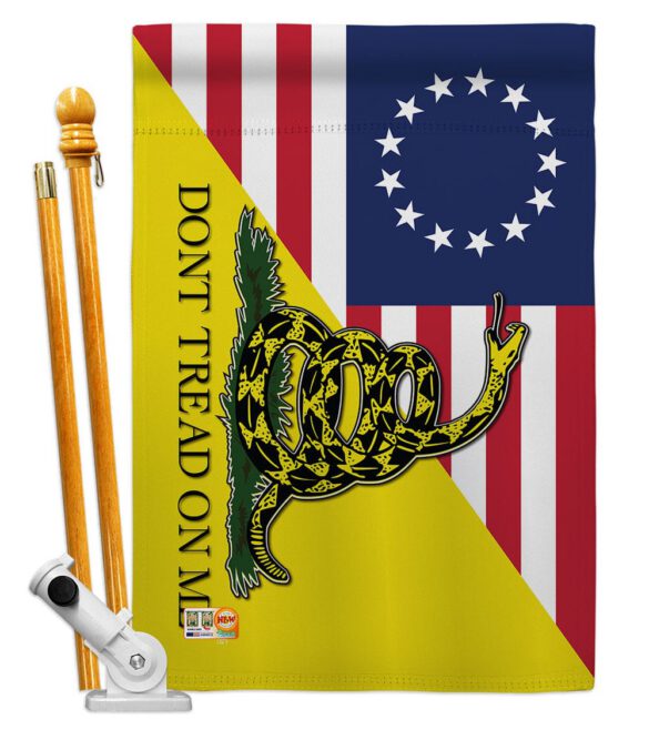 Betsy Ross Don't Tread On Me - Historic Americana Vertical Impressions Decorative Flags HG140724 Made In USA - Image 8
