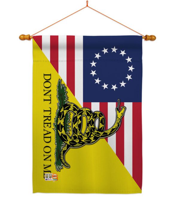 Betsy Ross Don't Tread On Me - Historic Americana Vertical Impressions Decorative Flags HG140724 Made In USA - Image 10
