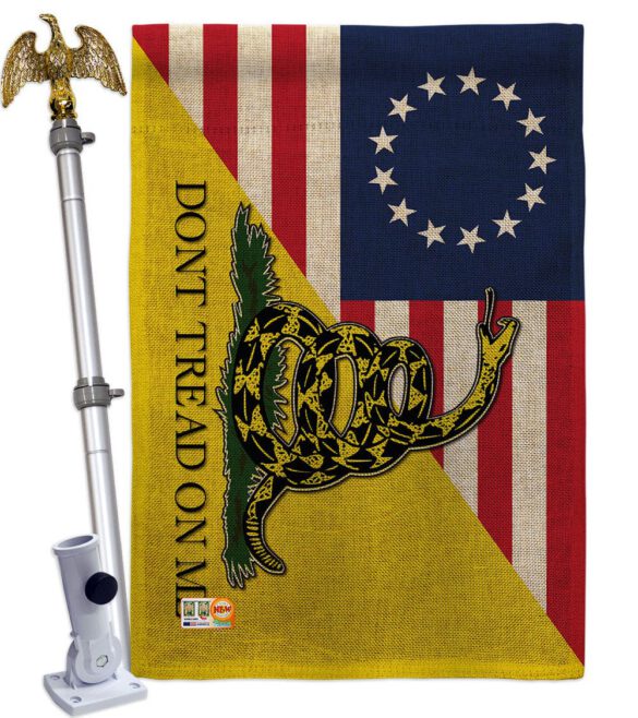 Betsy Ross Don't Tread On Me - Historic Americana Vertical Impressions Decorative Flags HG140724 Made In USA - Image 21