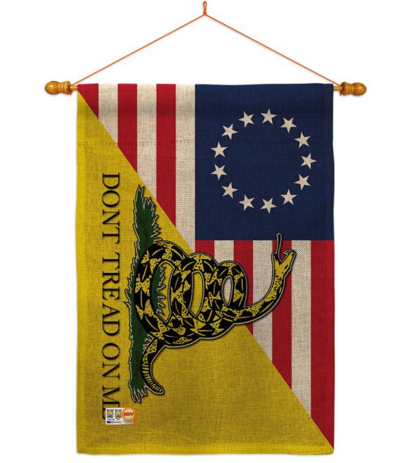 Betsy Ross Don't Tread On Me - Historic Americana Vertical Impressions Decorative Flags HG140724 Made In USA - Image 22