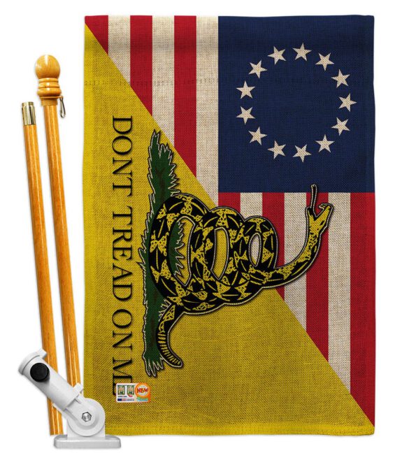 Betsy Ross Don't Tread On Me - Historic Americana Vertical Impressions Decorative Flags HG140724 Made In USA - Image 20