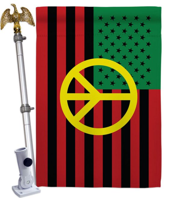 African American Peace - Historic Americana Vertical Impressions Decorative Flags HG140728 Made In USA - Image 19