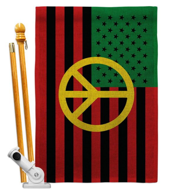 African American Peace - Historic Americana Vertical Impressions Decorative Flags HG140728 Made In USA - Image 25