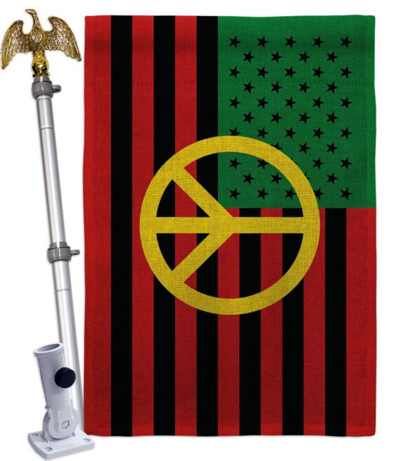 African American Peace - Historic Americana Vertical Impressions Decorative Flags HG140728 Made In USA - Image 38