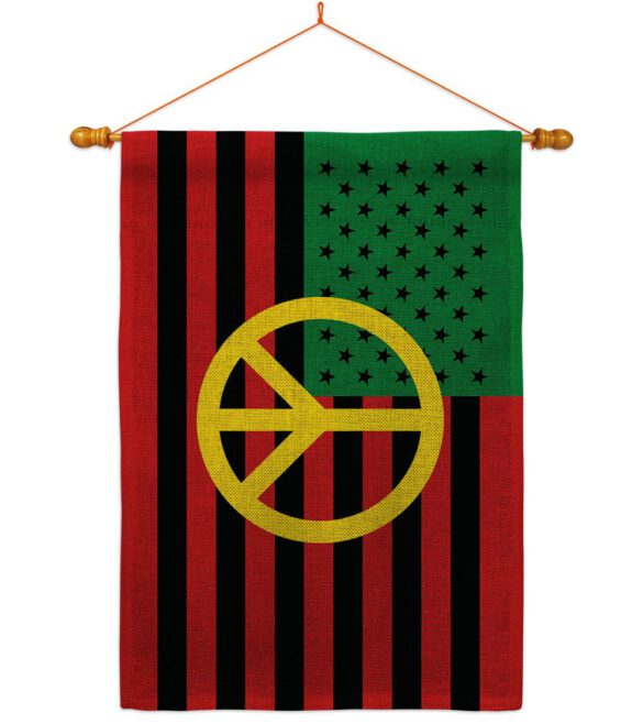 African American Peace - Historic Americana Vertical Impressions Decorative Flags HG140728 Made In USA - Image 39