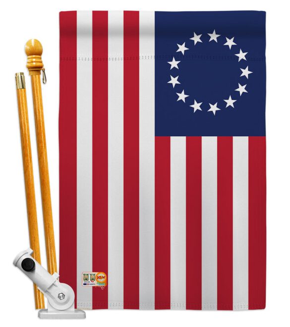 Betsy Ross Americana Historic Impressions Decorative Vertical Flag - Image 4