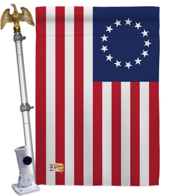Betsy Ross Americana Historic Impressions Decorative Vertical Flag - Image 9
