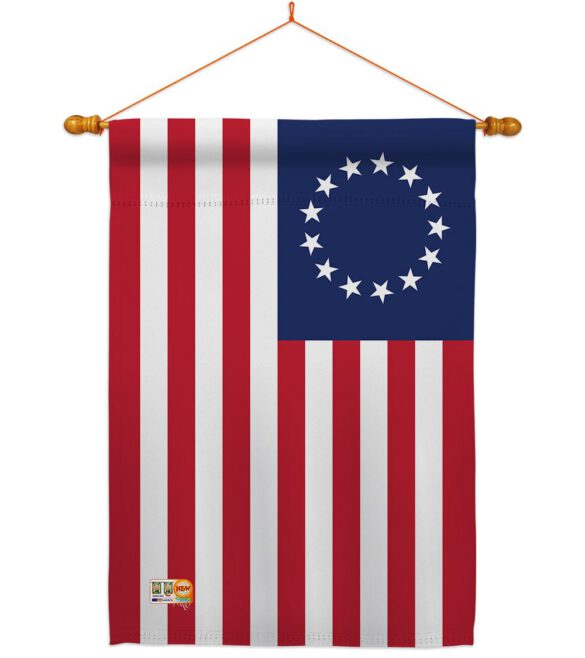 Betsy Ross Americana Historic Impressions Decorative Vertical Flag - Image 10