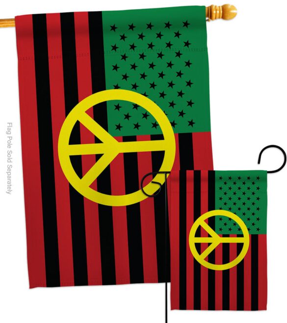 African American Peace - Historic Americana Vertical Impressions Decorative Flags HG140728 Made In USA - Image 4
