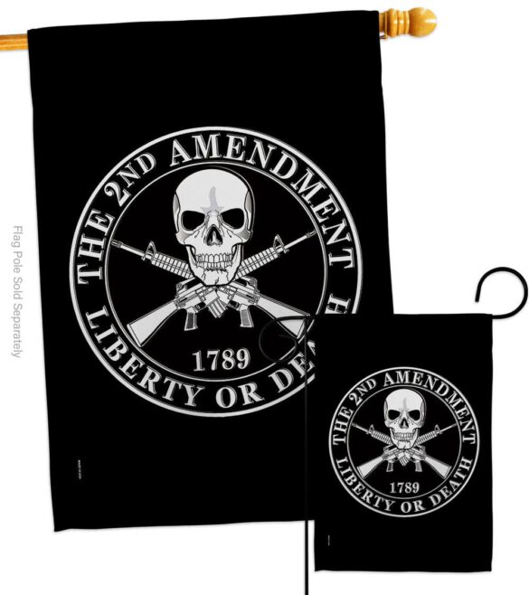 2nd Amendment Liberty - Historic Americana Vertical Impressions Decorative Flags HG170209 Made In USA - Image 4