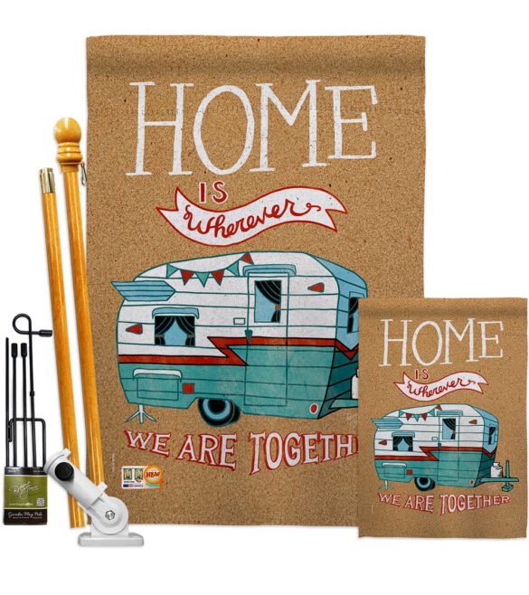 Home is Wherever Camper - Hobbies Interests Vertical Impressions Decorative Flags HG109066 Made In USA - Image 6
