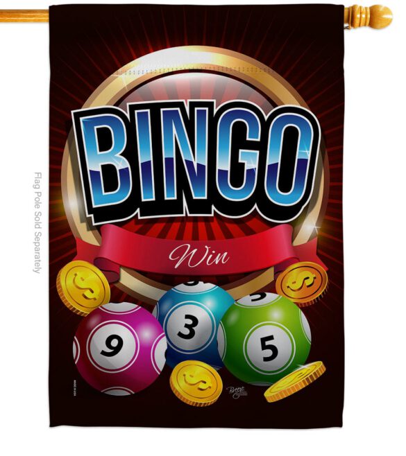 Bingo Win - Hobbies Interests Vertical Impressions Decorative Flags HG109075 Made In USA - Image 2