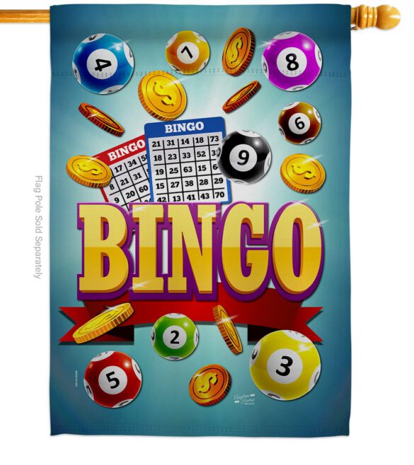 Bingo Win Night - Hobbies Interests Vertical Impressions Decorative Flags HG137088 Made In USA - Image 2